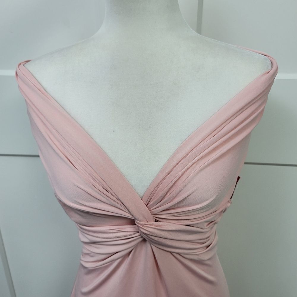 Boohoo off the shoulder knot front midi dress - Picture 14 of 16